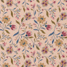 Printed Acryl Coated Cotton EVELYNE Peach / Beige
